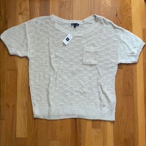 GAP White Short Sleeve Knit Top
